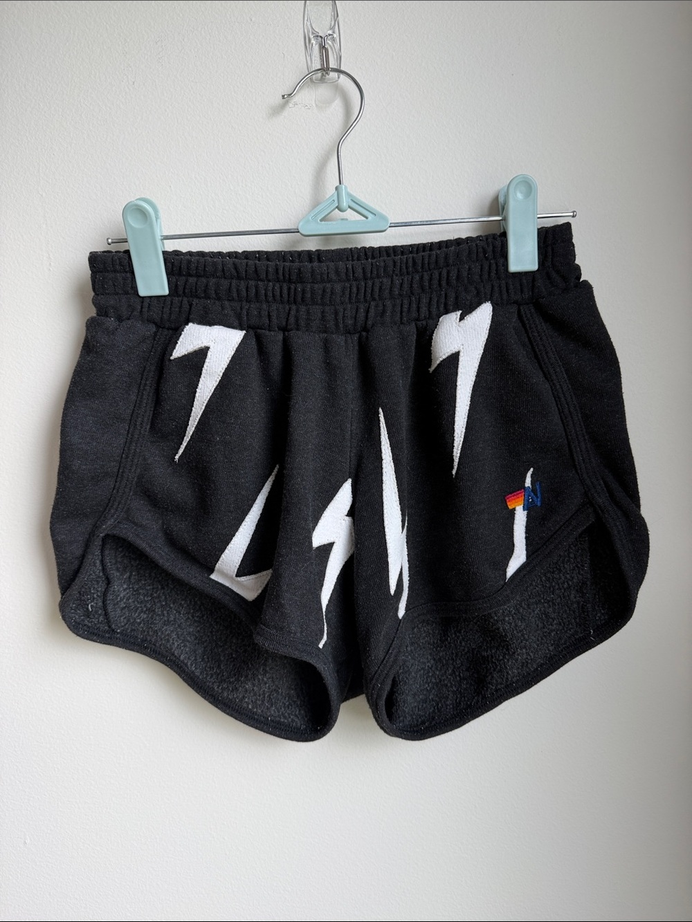 Aviator Nation Washed Black Bolt Board Shorts